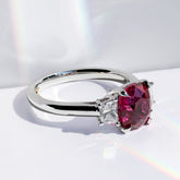 Ruby & Diamond Three Stone Ring - Dracakis Jewellers
